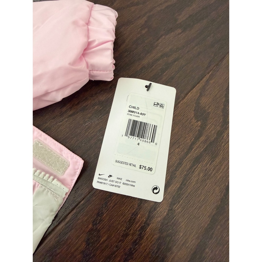 Nike Kids Windrunner 3-in-1 Jacket Fleece Liner Pink Foam 36M914-A9Y Size 4 - Picture 8 of 9